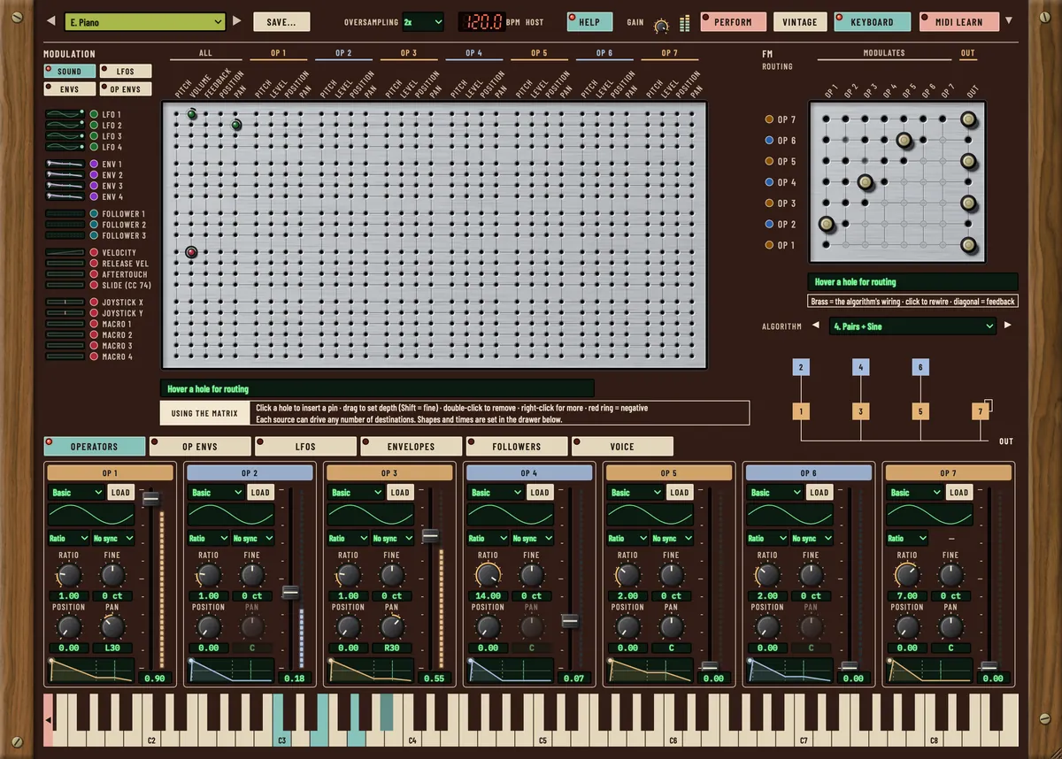 Mellt FM-1, On-screen keyboard view